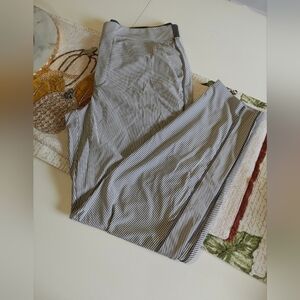 Athleta Brooklyn Ankle Lightweight Travel Athletic Pants 12T City Stripe